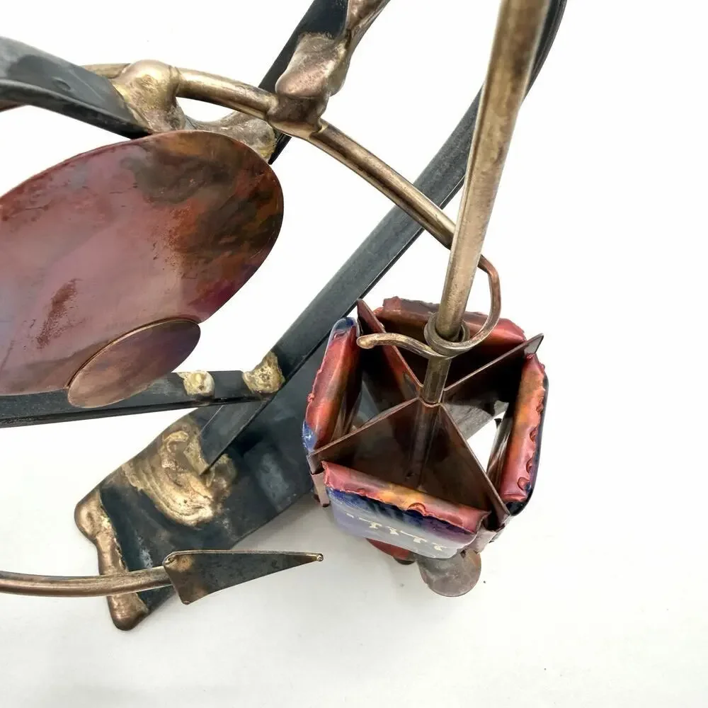 Vintage Gary Rosenthal Ani LI Dodi Spinning Wedding Dreidel Metal & Glass Shards
